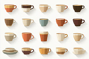 30 EPS. Coffee Cup Vector Icons, an Object Graphic by adenpinkstore (Thumbnail 6 of 15)