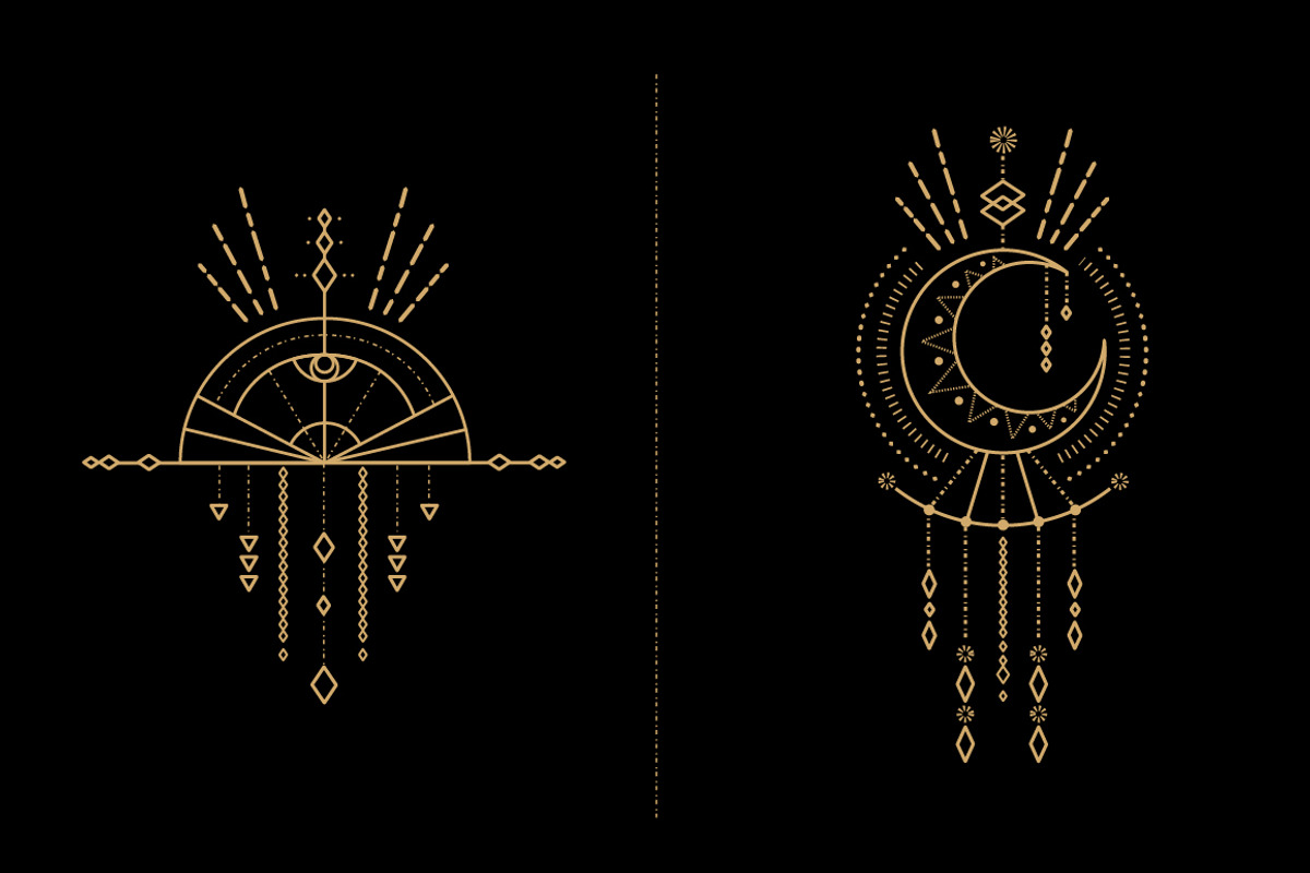 Mandala Set - Tribal Shaman, a Decorative Illustration by S K Y B O X (Photo 2 of 11)