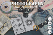 Photography Hand Drawn Icons, Logos, an Outline Icon by Tosca Digital (Thumbnail 1 of 6)