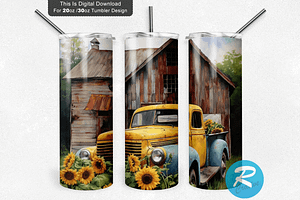 Barn Farm Truck Tumbler