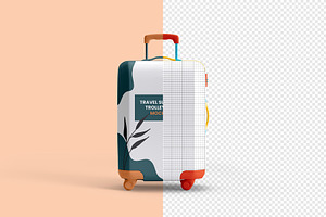 Travel Suitcase Trolley Bag Mockups