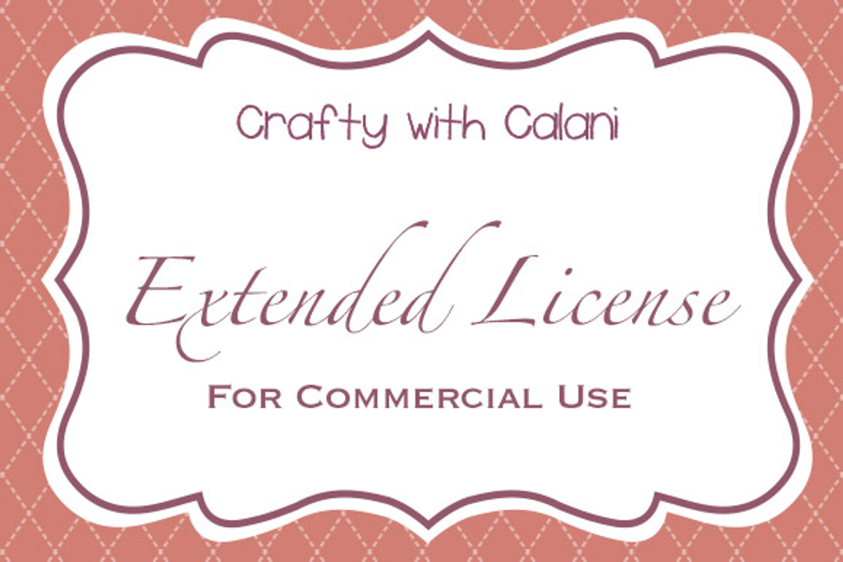 Extended License for Commercial Use, an Object Graphic by Crafty with Calani