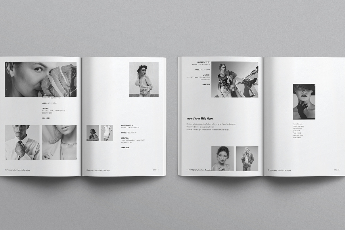 Photography Portfolio Template, a Brochure Template by E-Type (Photo 3 of 7)