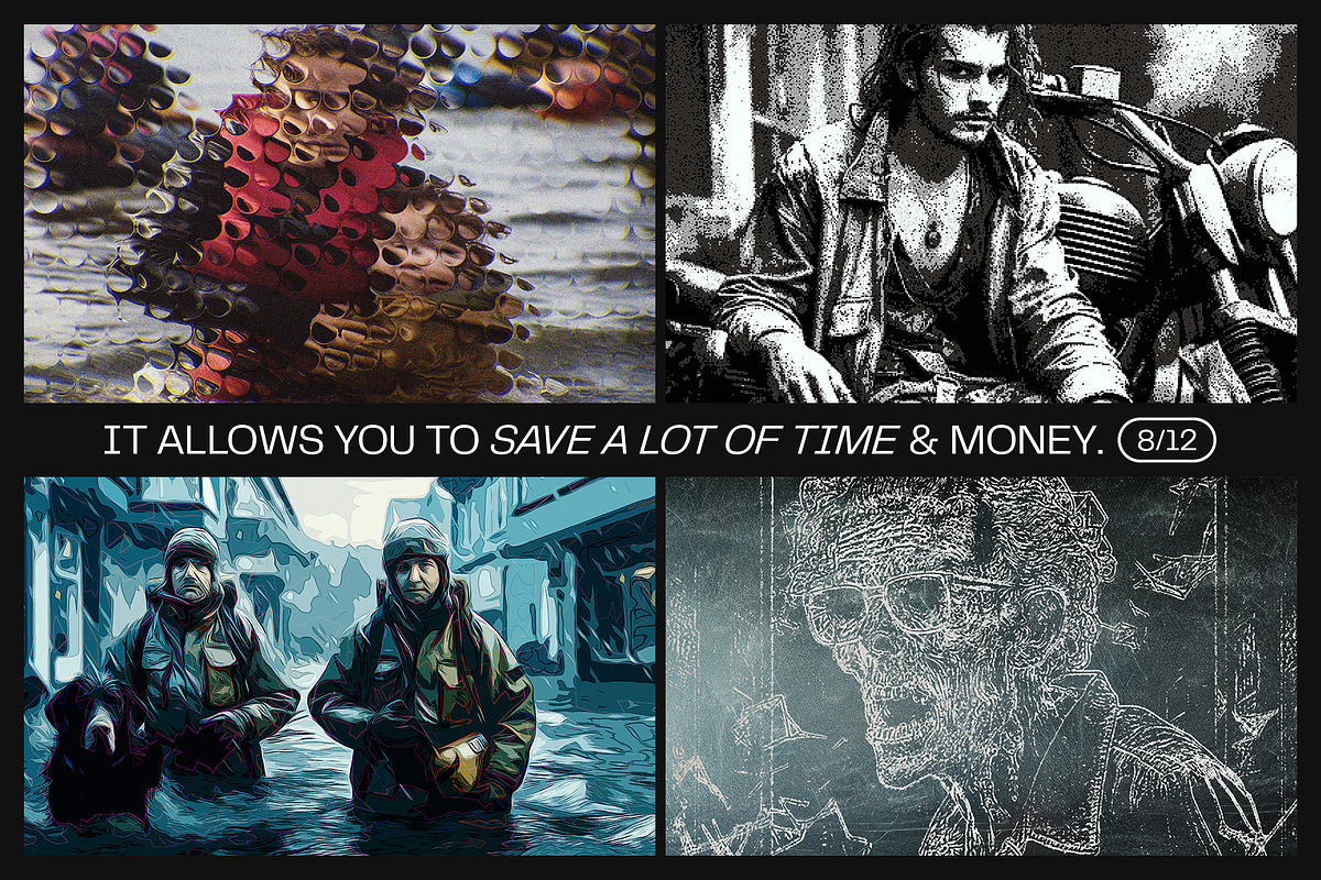 12 Photo Effect Templates, a Layer Style Add-On by iDoodle Studio (Photo 5 of 6)