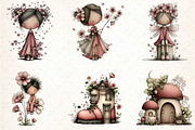 Whimsical Fairy Clipart Bundle, an Illustration by DreamCafeArt (Thumbnail 6 of 8)
