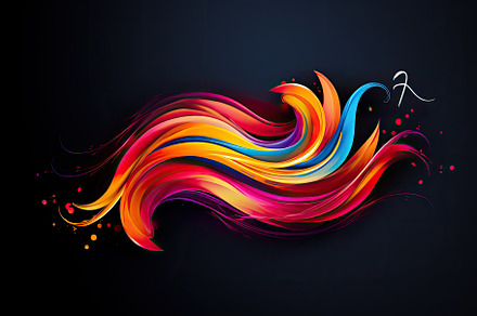 Modern gradient logo shape in dark b, a Photo by SaroStock
