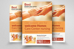 Senior Care Homes Flyers Template, a Flyer Template by Psd Templates