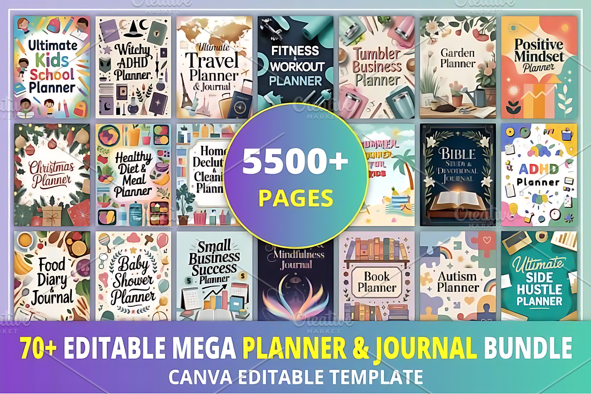 70+ Editable Mega Buldle Canva, a Design Template by Design Station (Photo 1 of 16)