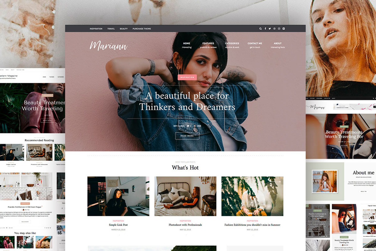 Mariann - Magazine WordPress theme, a WordPress Template by Creanncy (Photo 1 of 6)