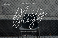 Misty Grey - Elegant Script