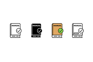 Various book manuals with check, an Object Illustration by skripnikbb
