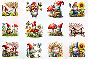 Spring Gnome Sublimation Clipart, an Illustration by RobertsArt (Thumbnail 2 of 7)