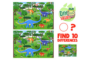 Find ten differences game, an Animal Illustration by Vector Tradition