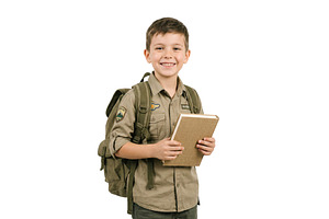 Smiling Boy With Book, a School & Education Photo by CREATIVEDEF