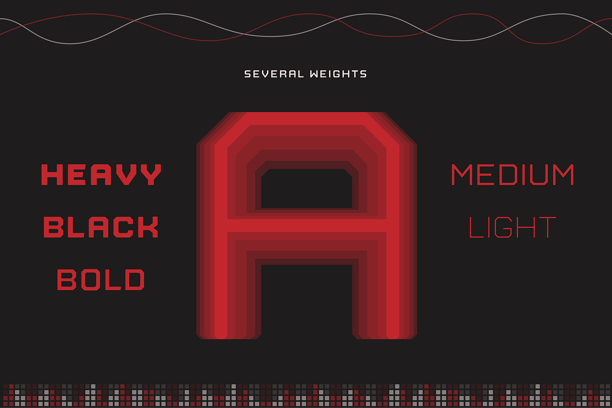 Nostromo - Retro futuristic font, a Font by Great Scott! (Photo 5 of 8)