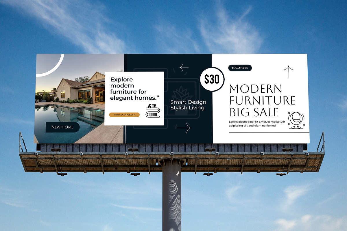 Modern Furniture Billboard Design, a Stationery Template by MightyDesign (Photo 1 of 6)