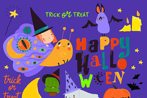 Cartoon Set Halloween Elements
