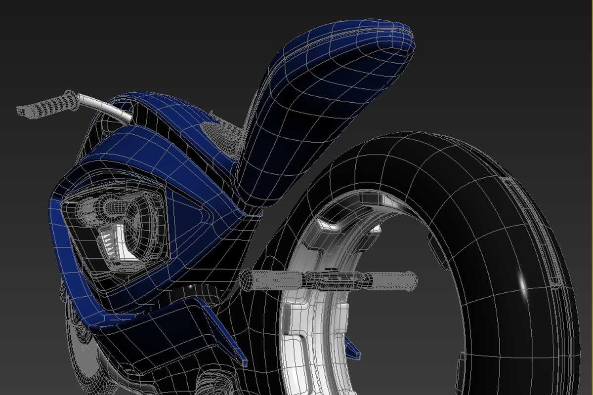 Sport bike futuristic concept, a Cars & Vehicle 3D Model by konstantin.ermolaev (Photo 10 of 12)