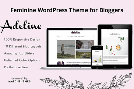 Adeline Feminine Clean Blog Theme