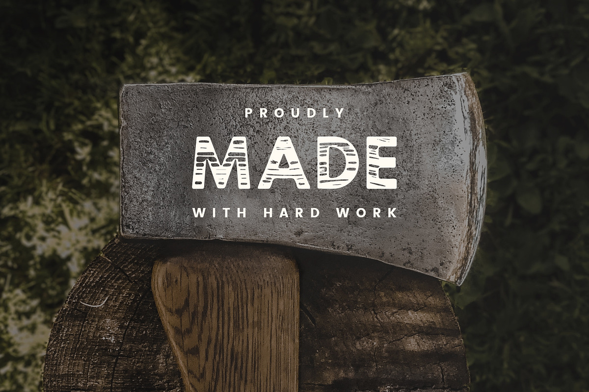Timber Hitch Font + Nature Designs preview 4