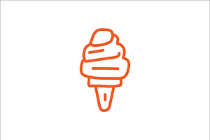 Hand-Drawn Ice Cream, an Outline Icon by Vectorium Studio