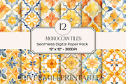 Seamless Moroccan Backgrounds, a Background Graphic by Rivermill Printables (Thumbnail 1 of 2)