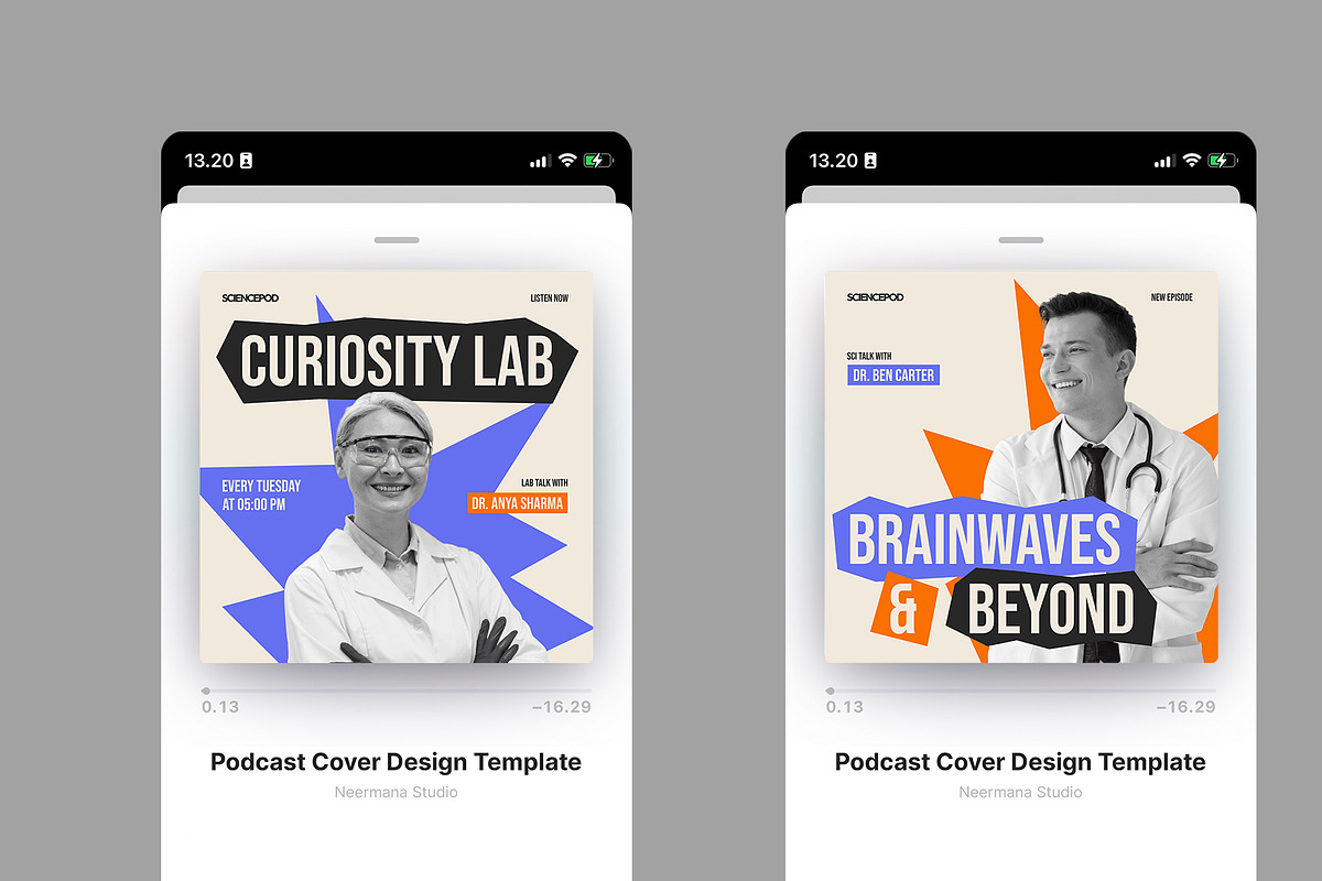Science Podcast Cover, a Social Media Template by Neermana (Photo 4 of 4)