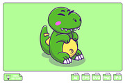 Cute Dinosaurus Sitting Cartoon, an Animal Illustration by Artstorystudio (Thumbnail 1 of 3)