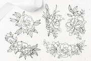 Elegant floral collection.Line art, a Decorative Illustration by Vera●Suleimanova (Thumbnail 9 of 15)