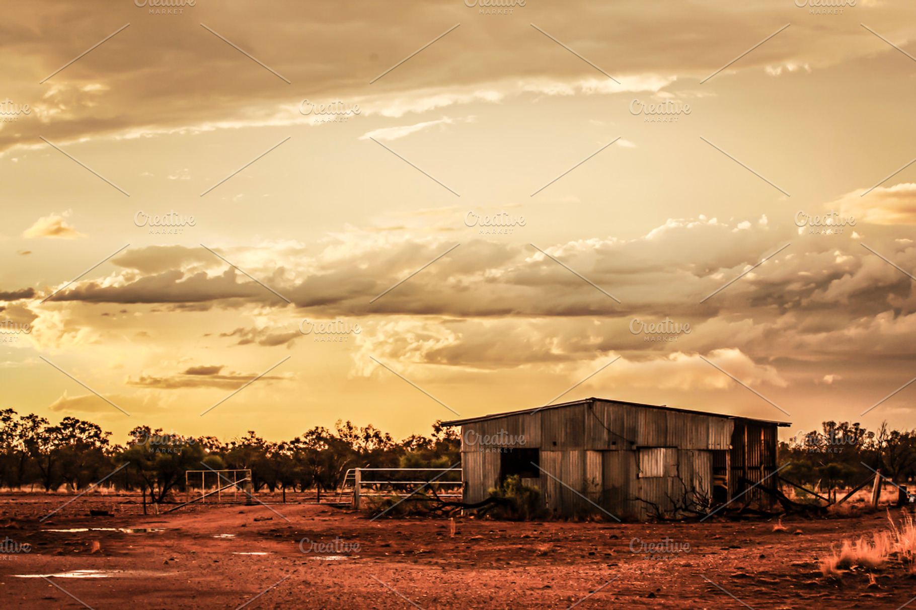 In The Calm After The Storm Featuring Landscape Shed And