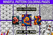 Mindful Pattern Coloring Pages, a Healthcare Illustration by Design Zone (Thumbnail 1 of 7)