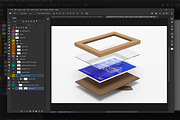 Photo Frame Mockup Exploded View, an Advertising Mockup by Mockups by Carlos Viloria (Thumbnail 3 of 6)