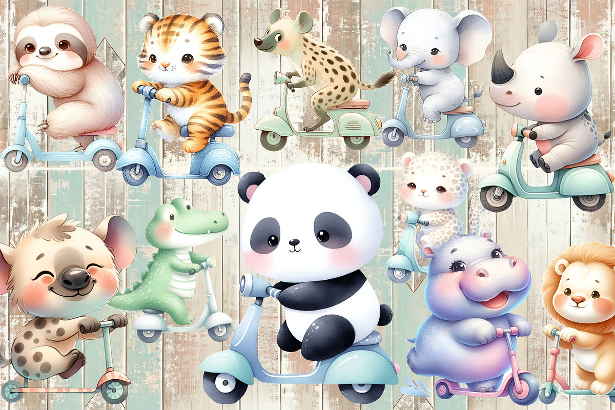 watercolor nursery clipart bundle, an Object Graphic by TanuschArts (Photo 3 of 17)