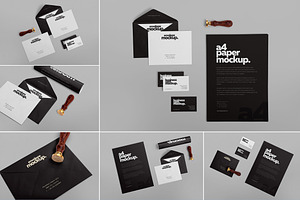 6 Stationery Design Mockups