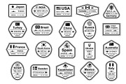 Travel Visa Stamps + pattern, a Graphic by Volyk (Thumbnail 1 of 4)