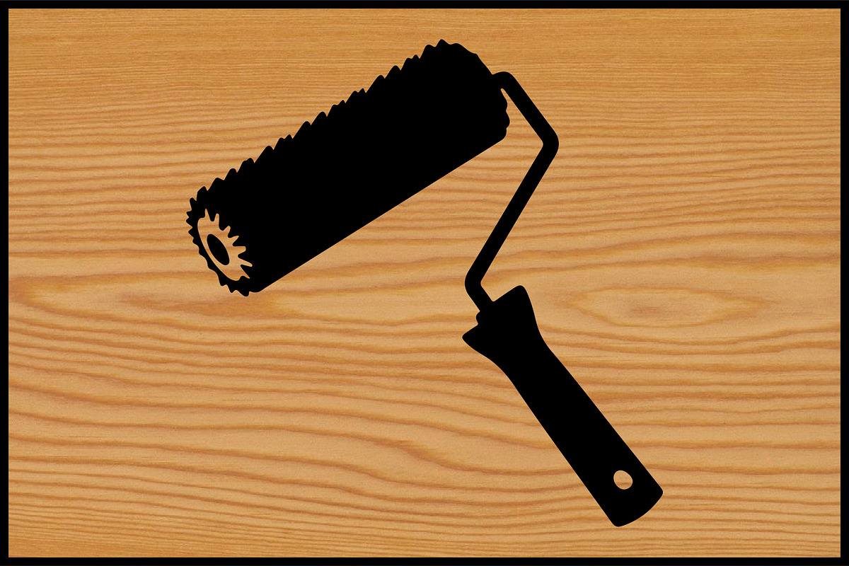 15 Paint Roller Silhouette Clipart S, an Illustration by jahid234 (Photo 2 of 4)