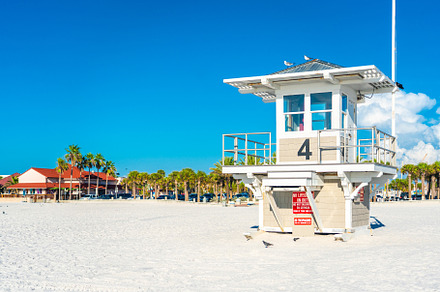 Lifeguard tower on Clearwater beach, a Nature Photo by Maria Kray