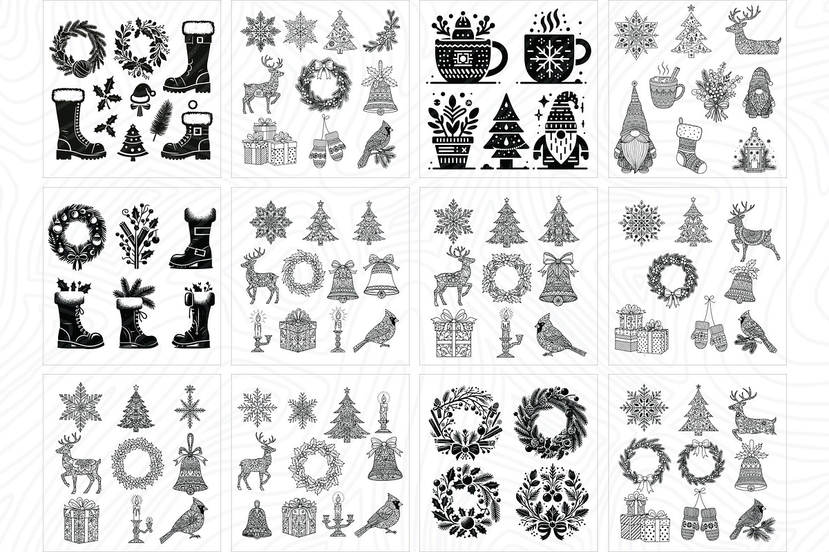 1100 Christmas winter EPS collection, a Decorative Illustration by Sofia's Fashion (Photo 2 of 9)
