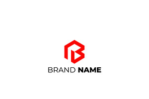 Modern Red Geometric B Letter Logo, a Branding & Logo Template by HueNestify