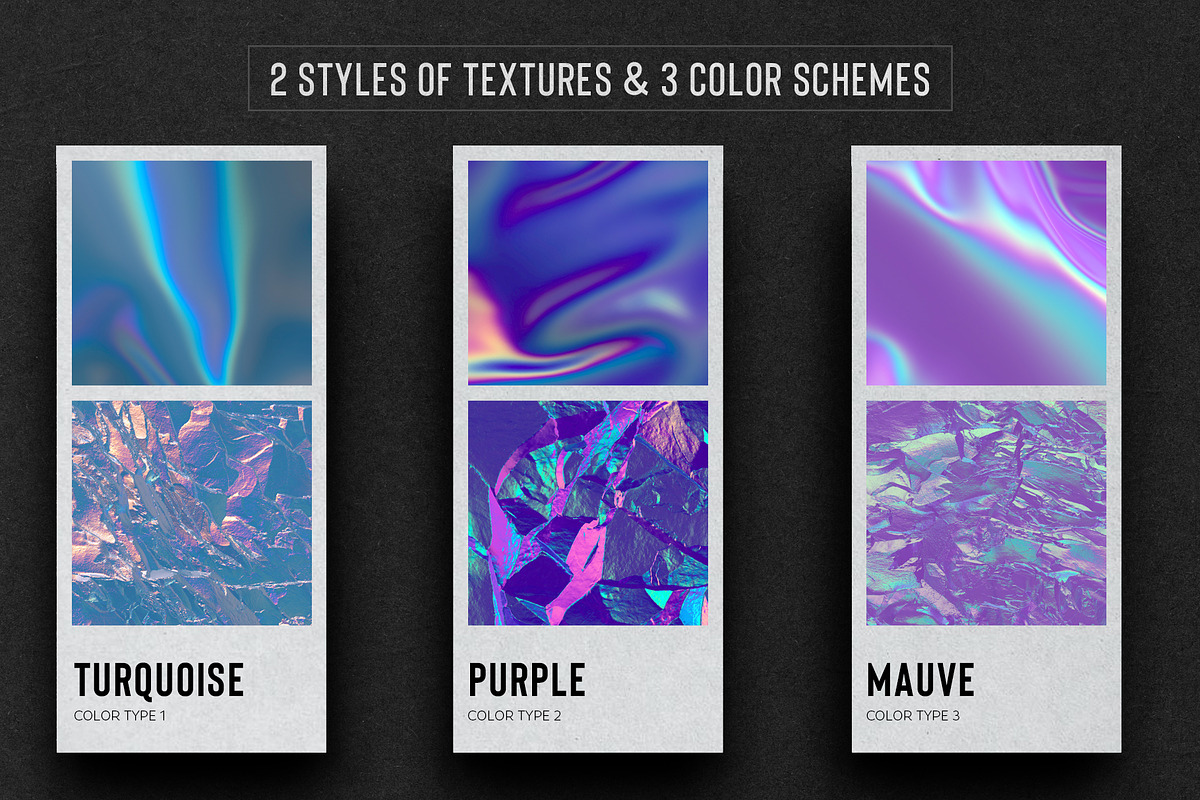 Holographic Backgrounds Collection, a Texture Graphic by MiksKS (Photo 2 of 12)