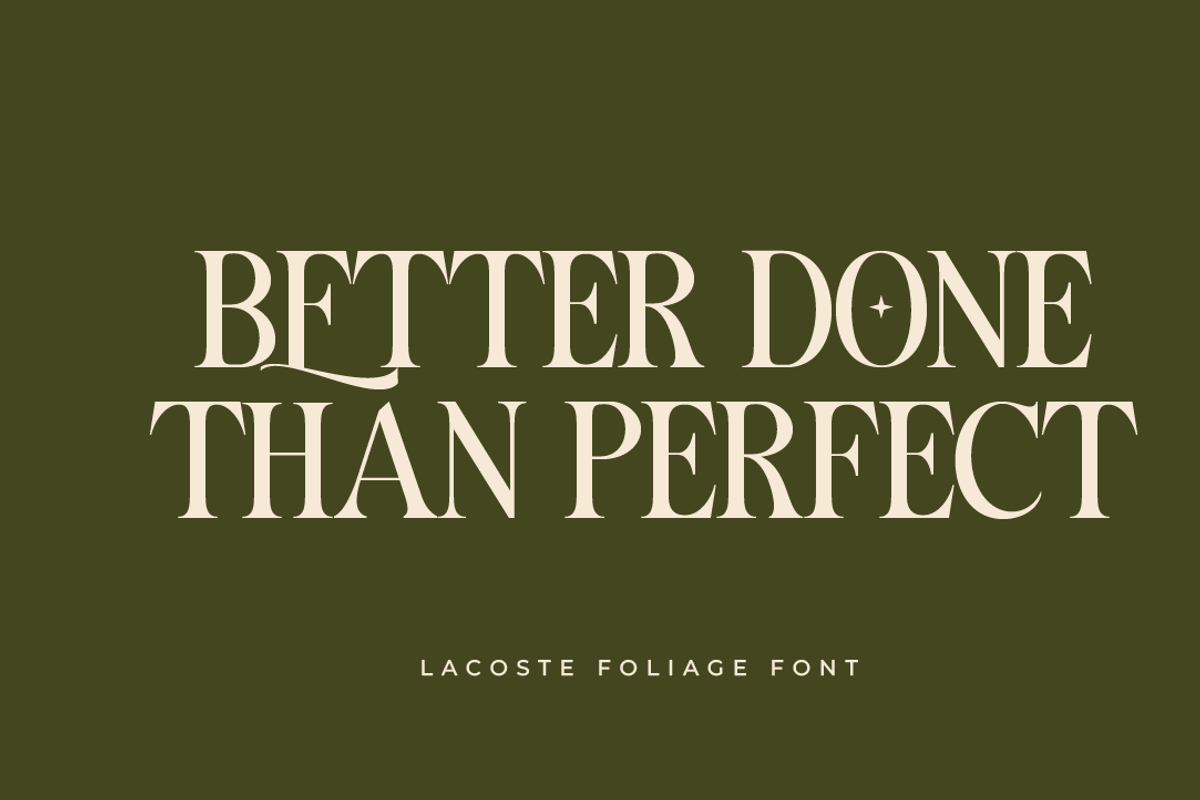 LACOSTE foliage, a Serif Font by Gatype (Photo 9 of 9)