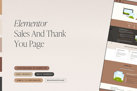 Elementor Sales And Thank You Page, a Landing Page Template by Brand & Palms