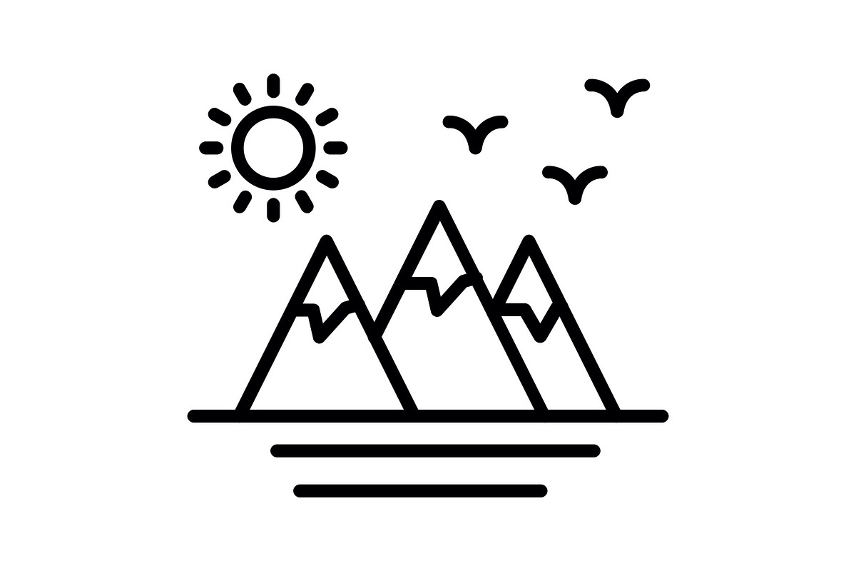 Mountain Line Icon, an Icon by Pexelpy (Photo 1 of 2)