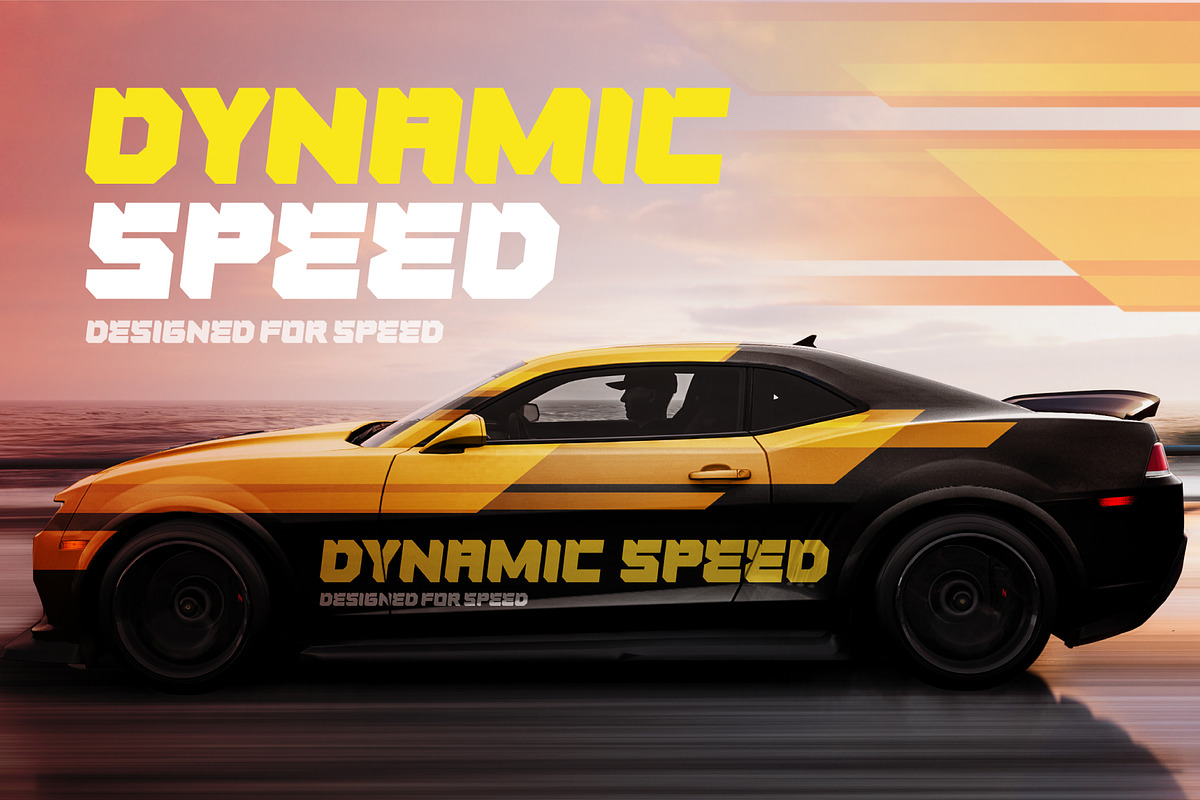 Race Head - Sports Font, a Sans Serif Font by Salamahtype (Photo 3 of 7)