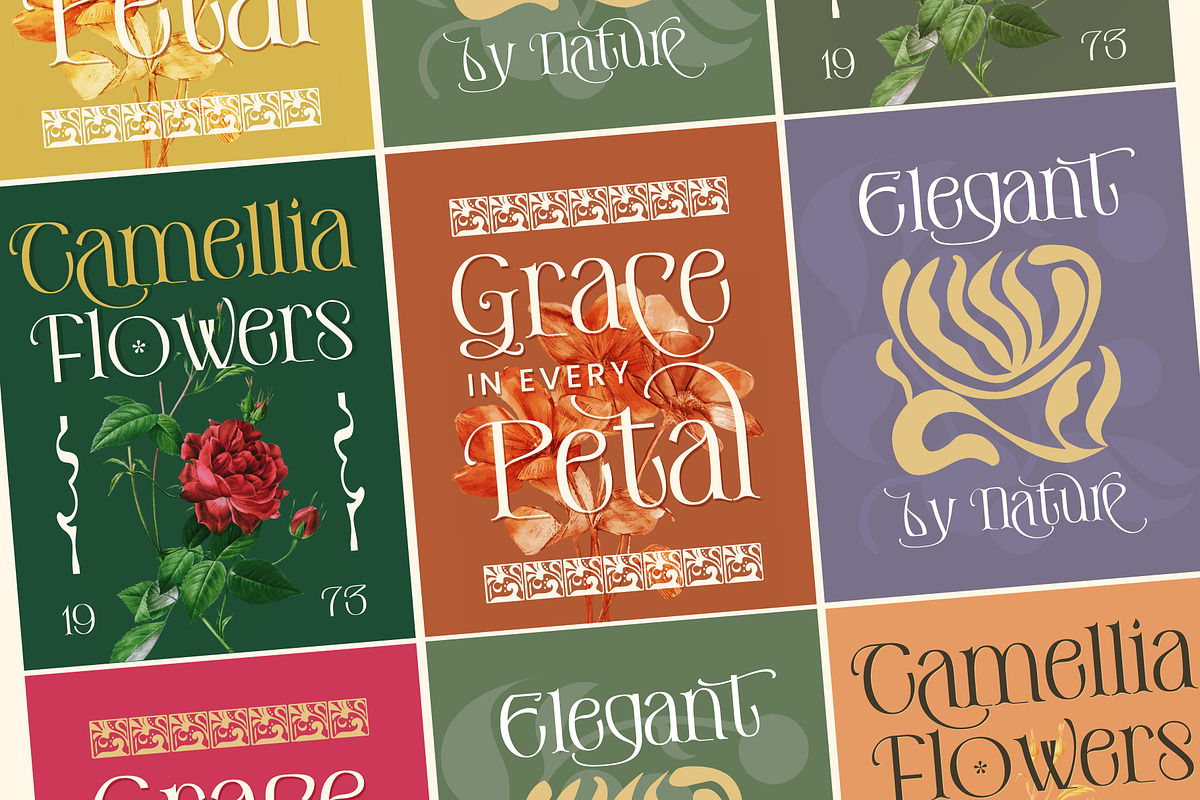 De Elora | Contemporary Art Nouveau, a Sans Serif Font by StoricType (Photo 8 of 17)