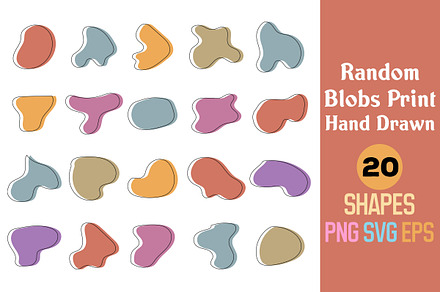 Random Blobs Print SVG PNG, a Photo by Actual Pixel