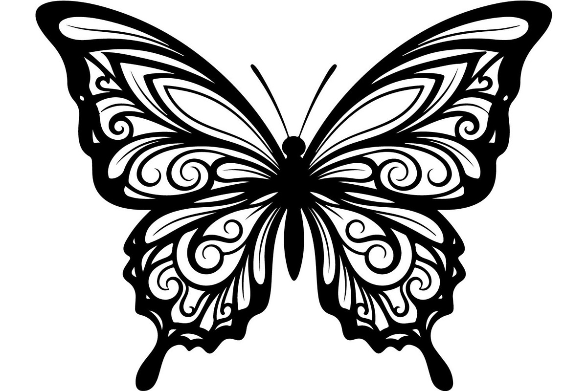Elegant Butterfly Silhouette, an Object Graphic by Designer_Momina (Photo 17 of 18)