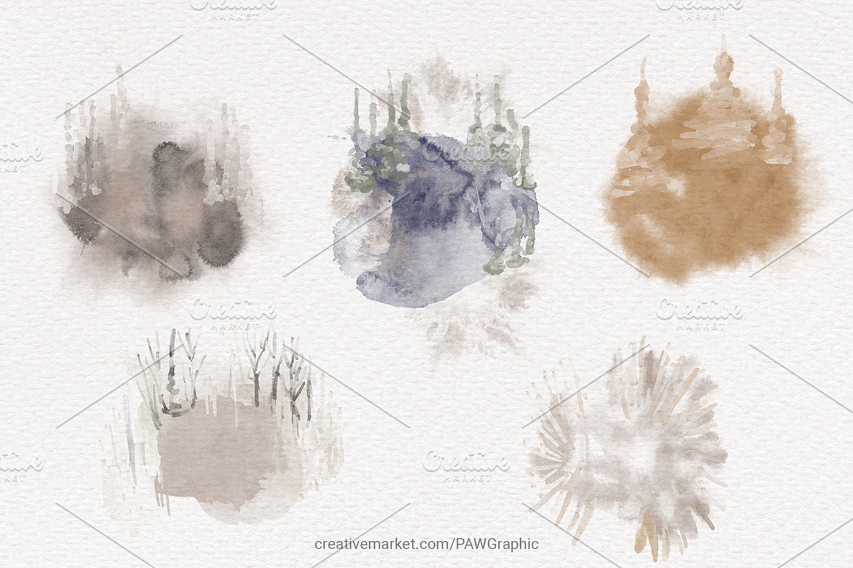Wild Animals Watercolor Clipart, an Animal Illustration by PawGraphic (Photo 4 of 12)
