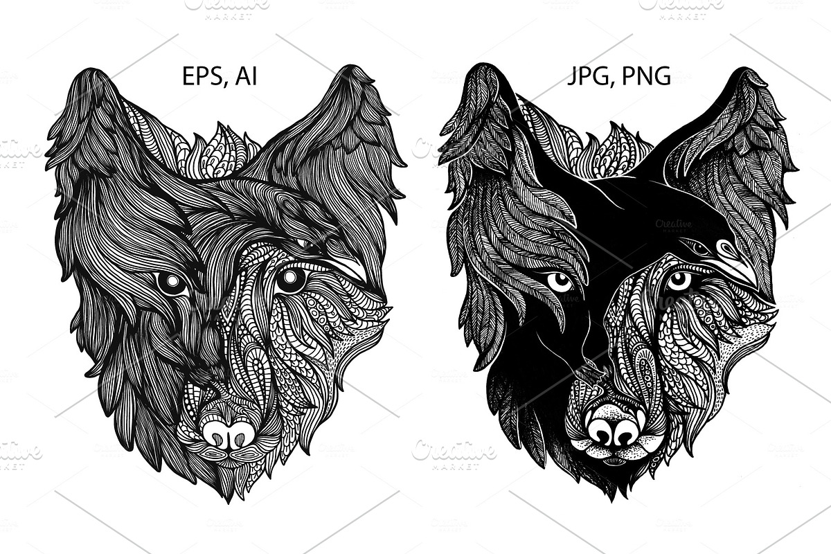 Wolf and Raven, an Animal Illustration by Apolinarias Art (Photo 4 of 5)