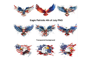Eagle Patriotic 4th of July PNG, a Graphic by VetalStock